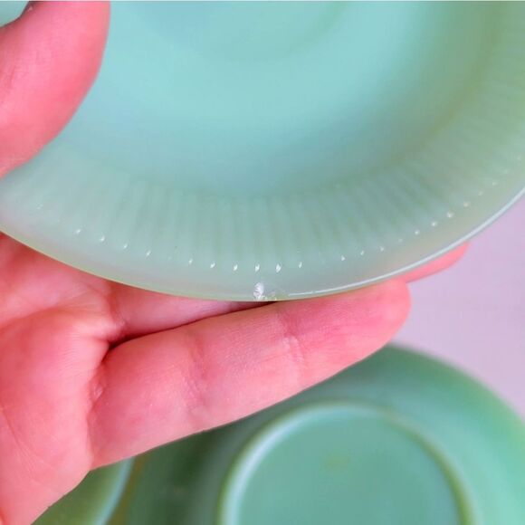 Fire-King Jadeite Saucer Plates (Set of 5) - Picture 7 of 16